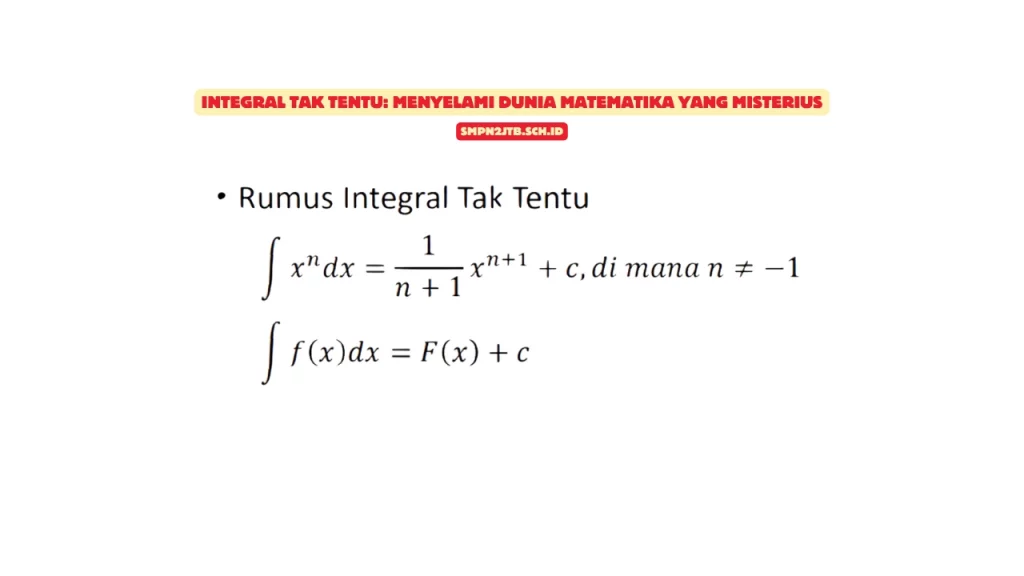 Integral-Tak-Tentu